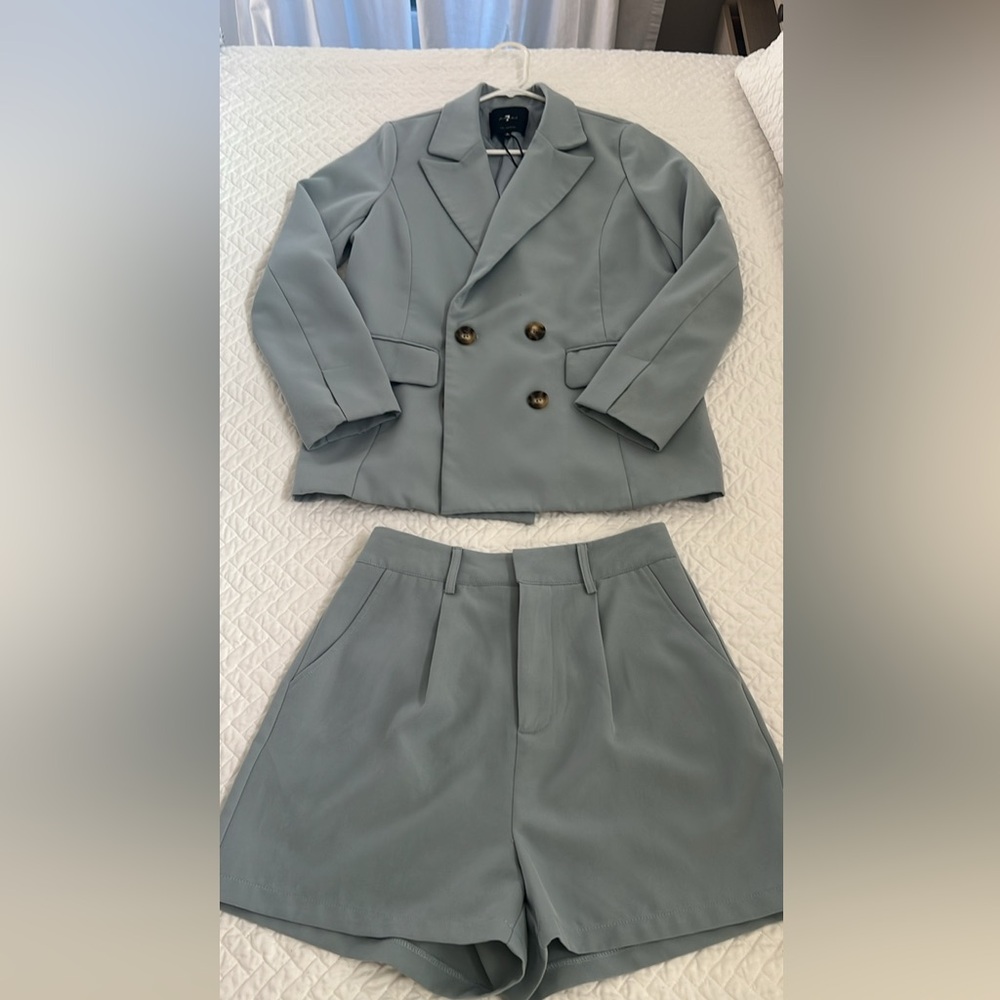 7 For All Mankind Blazer and Shorts Set